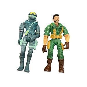 The CORPS Elite Zander frogman gills Action Figures lot 2003 Lanard Toys